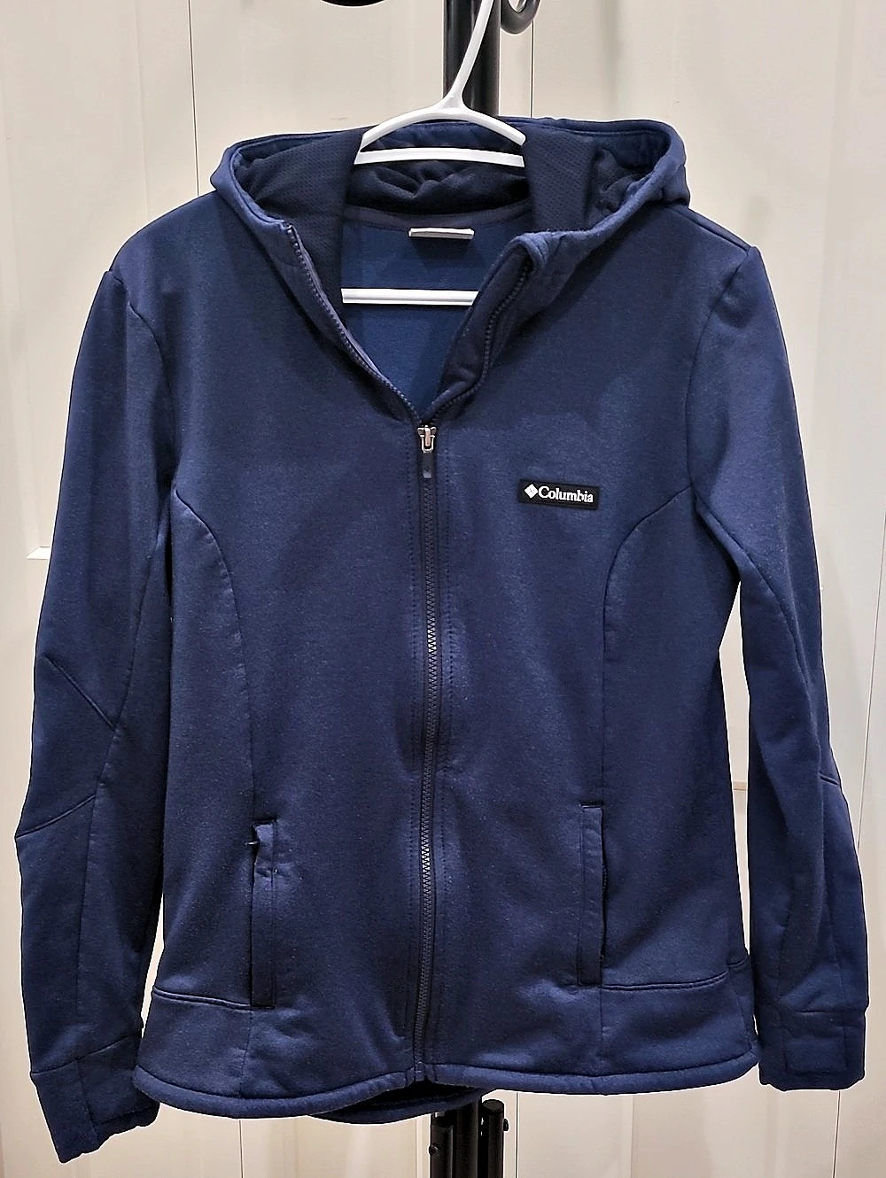 Columbia Women's Blue Full-Zip Hooded Jacket Size Medium